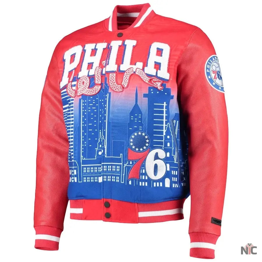 Philadelphia 76ers Red Finals Champions Varsity Full-zip Jacket