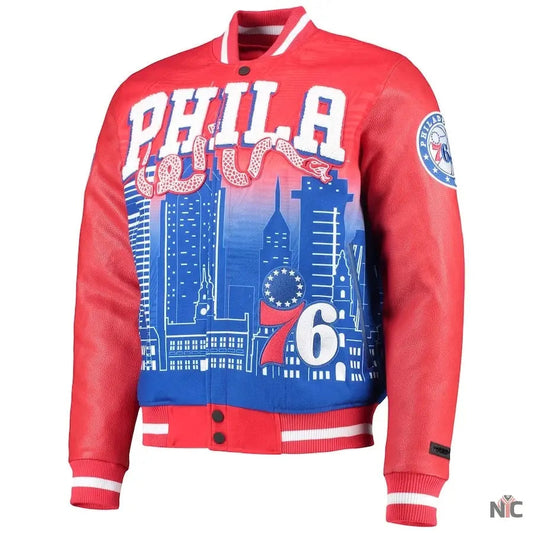 Philadelphia 76ers Red Finals Champions Varsity Full-zip Jacket