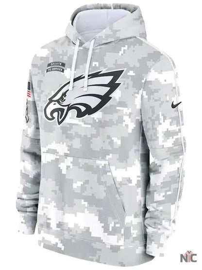 Philadelphia Eagles Salute To Service Camo 2024 Hoodie