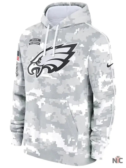 Philadelphia Eagles Salute To Service Camo 2024 Hoodie