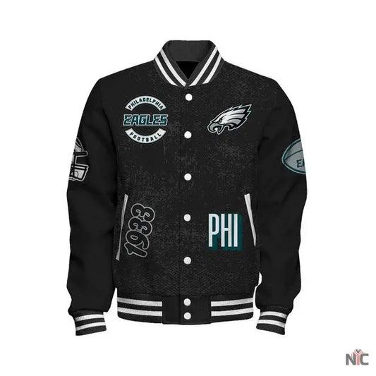 Philadelphia Eagles Super Bowl LIX Champions 2024 Winning Spirit Varsity Jacket