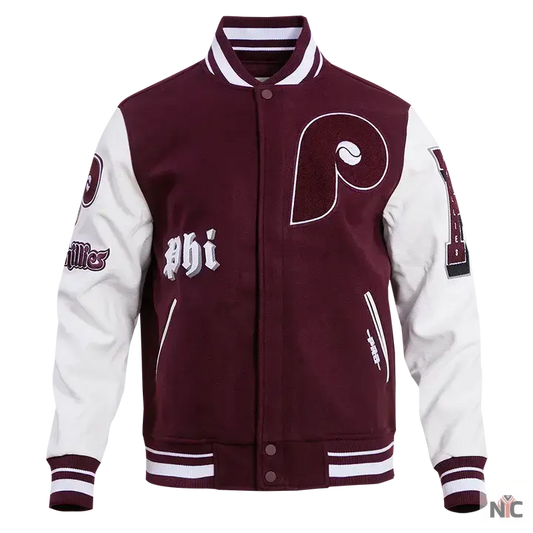 Philadelphia Phillies Old English Varsity Jacket