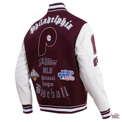 Philadelphia Phillies Old English Varsity Jacket
