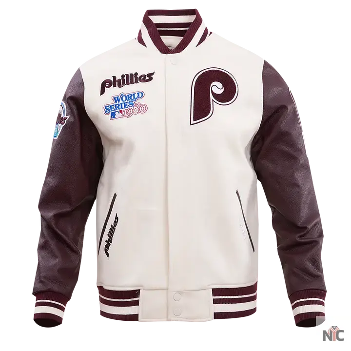 Philadelphia Phillies Retro Classic Rib Wool Varsity Jacket