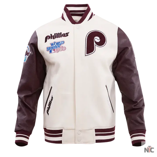 Philadelphia Phillies Retro Classic Rib Wool Varsity Jacket
