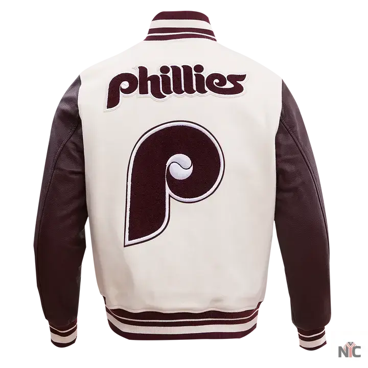 Philadelphia Phillies Retro Classic Rib Wool Varsity Jacket