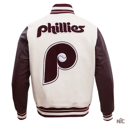 Philadelphia Phillies Retro Classic Rib Wool Varsity Jacket