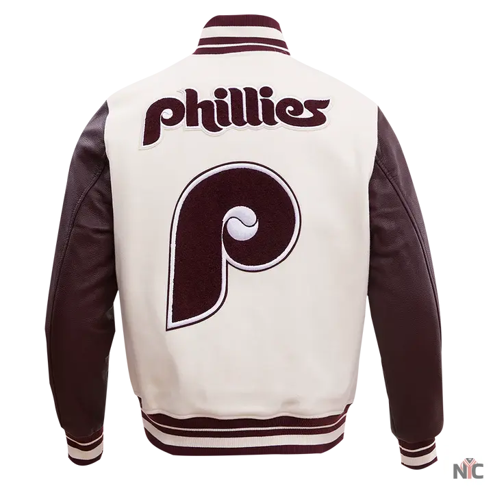Philadelphia Phillies Retro Classic Rib Wool Varsity Jacket