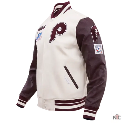 Philadelphia Phillies Retro Classic Rib Wool Varsity Jacket