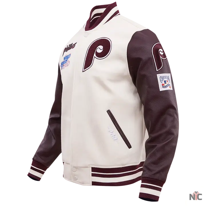 Philadelphia Phillies Retro Classic Rib Wool Varsity Jacket