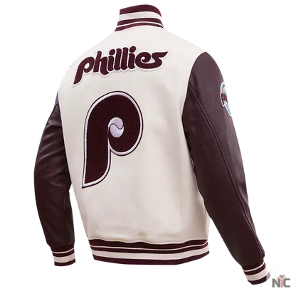Philadelphia Phillies Retro Classic Rib Wool Varsity Jacket