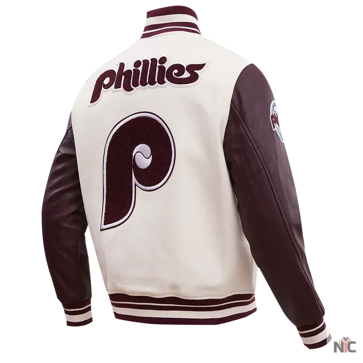 Philadelphia Phillies Retro Classic Rib Wool Varsity Jacket