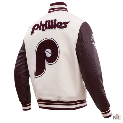 Philadelphia Phillies Retro Classic Rib Wool Varsity Jacket