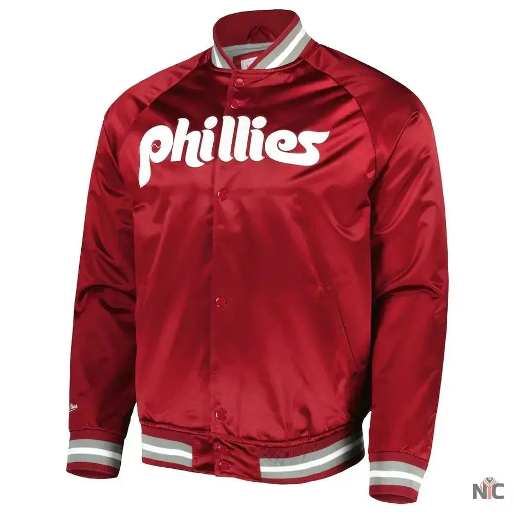 Philadelphia Phillies Satin Raglan Full-Snap Jacket