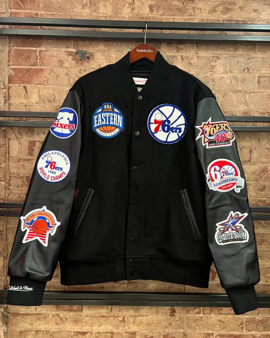 Philadelphia NBA Varsity Black Jacket
