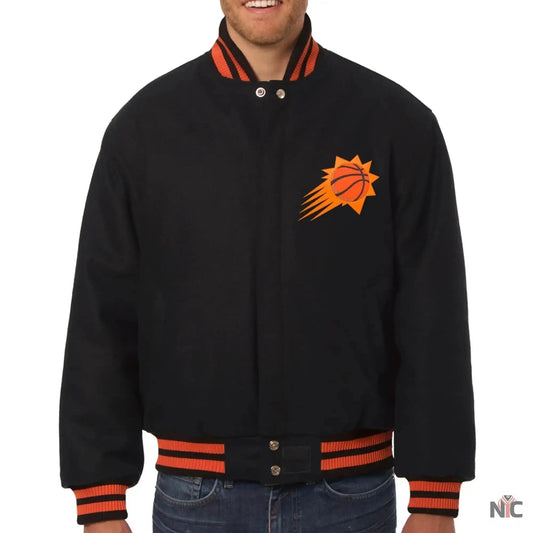 Phoenix Suns Black Wool Varsity Jacket