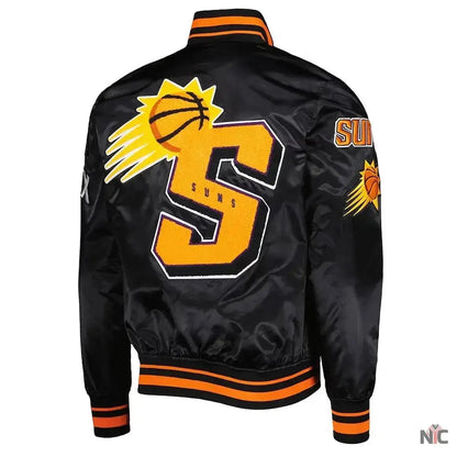 Phoenix Suns Mash Up Black Satin Jacket