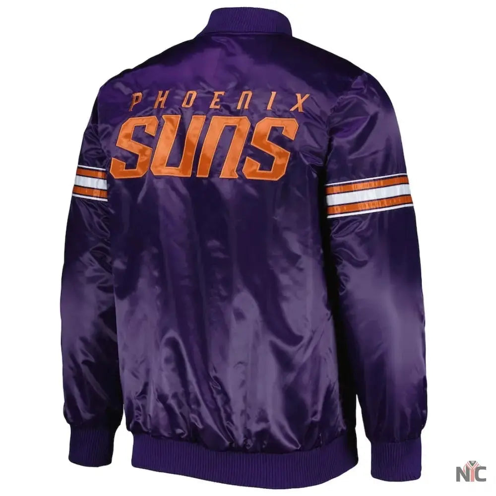 Phoenix Suns Pick & Roll Full-Snap Satin Varsity Jacket