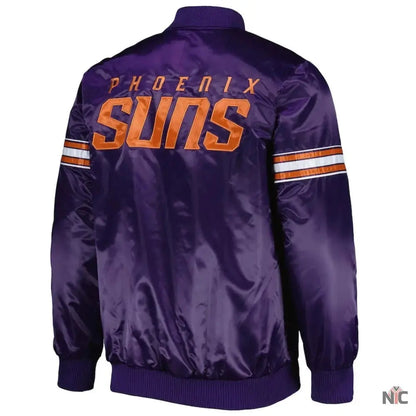 Phoenix Suns Pick & Roll Full-Snap Satin Varsity Jacket