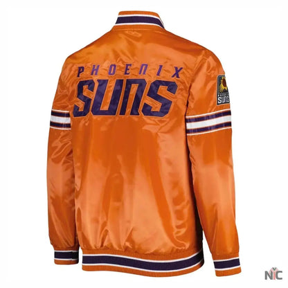 Phoenix Suns Pick & Roll Full-Snap Satin Varsity Jacket