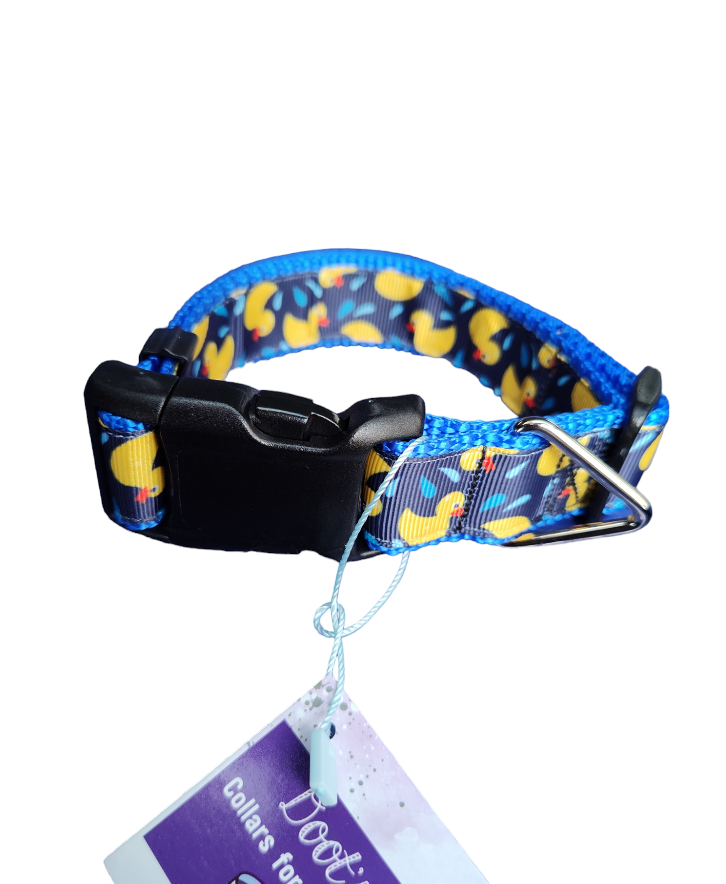 Rubber Duckies Blue Nylon Dog Collar MD, LG, XL, Leash