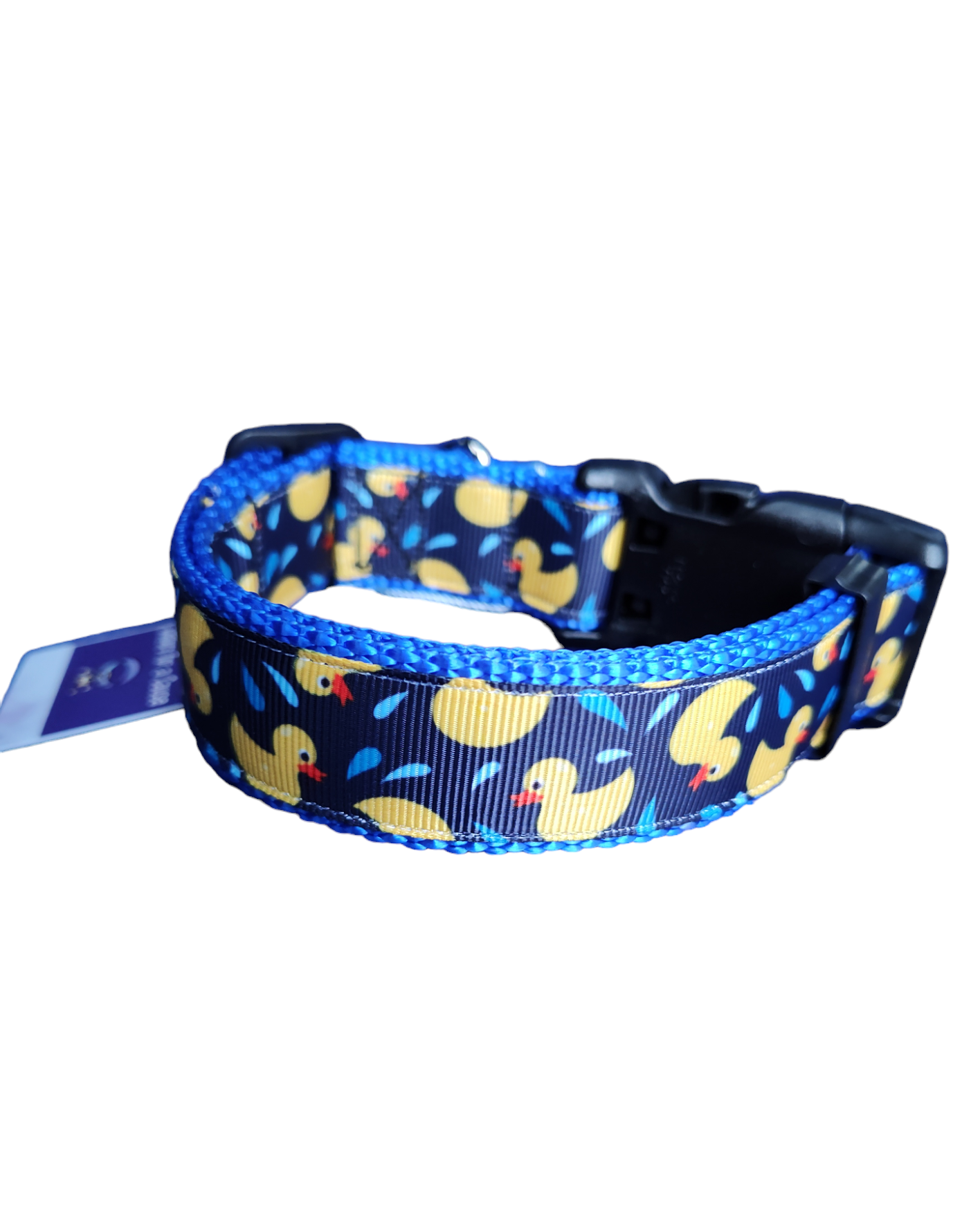 Rubber Duckies Blue Nylon Dog Collar MD, LG, XL, Leash