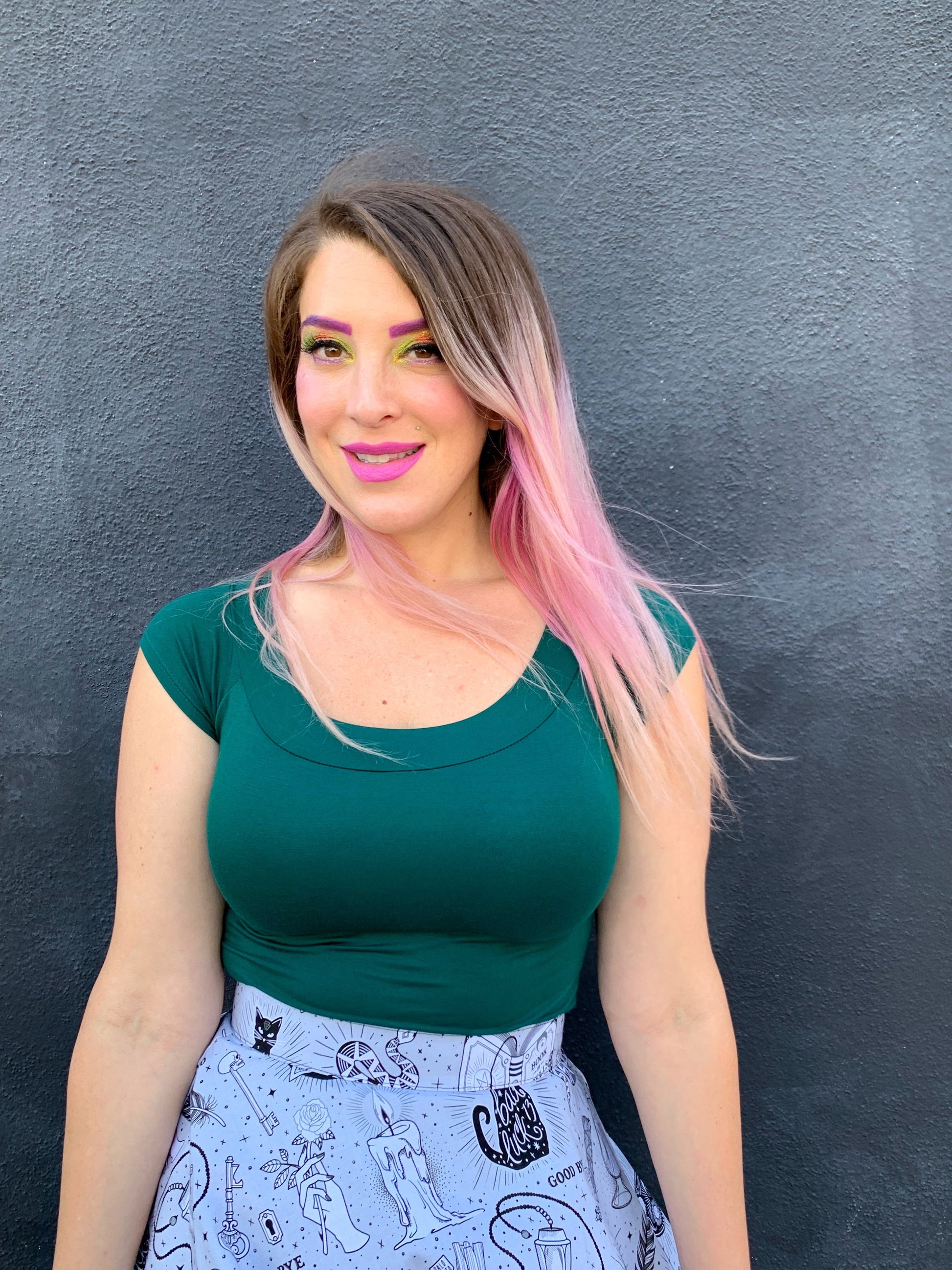 Retro Boat Neck Top in Hunter Green - Triathlete Store