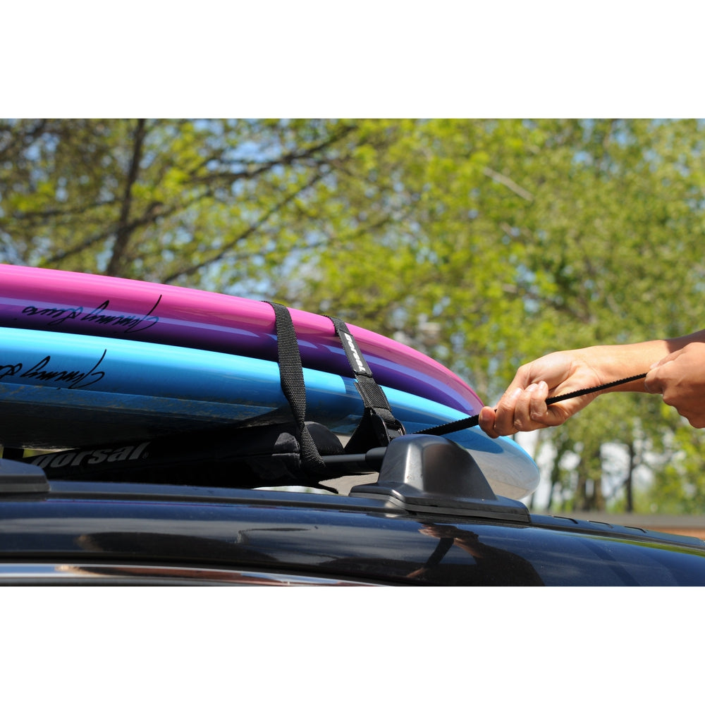 Dorsal Tie Down Straps for Roof Rack Pads Crossbars - Pack of 2 holds Surfboards Kayaks Canoes Paddleboards