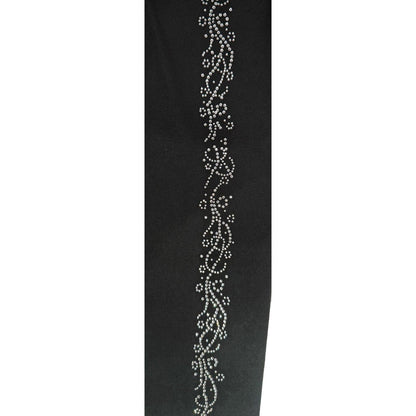 Swirl Lines Rhinestones Leggings with Pockets