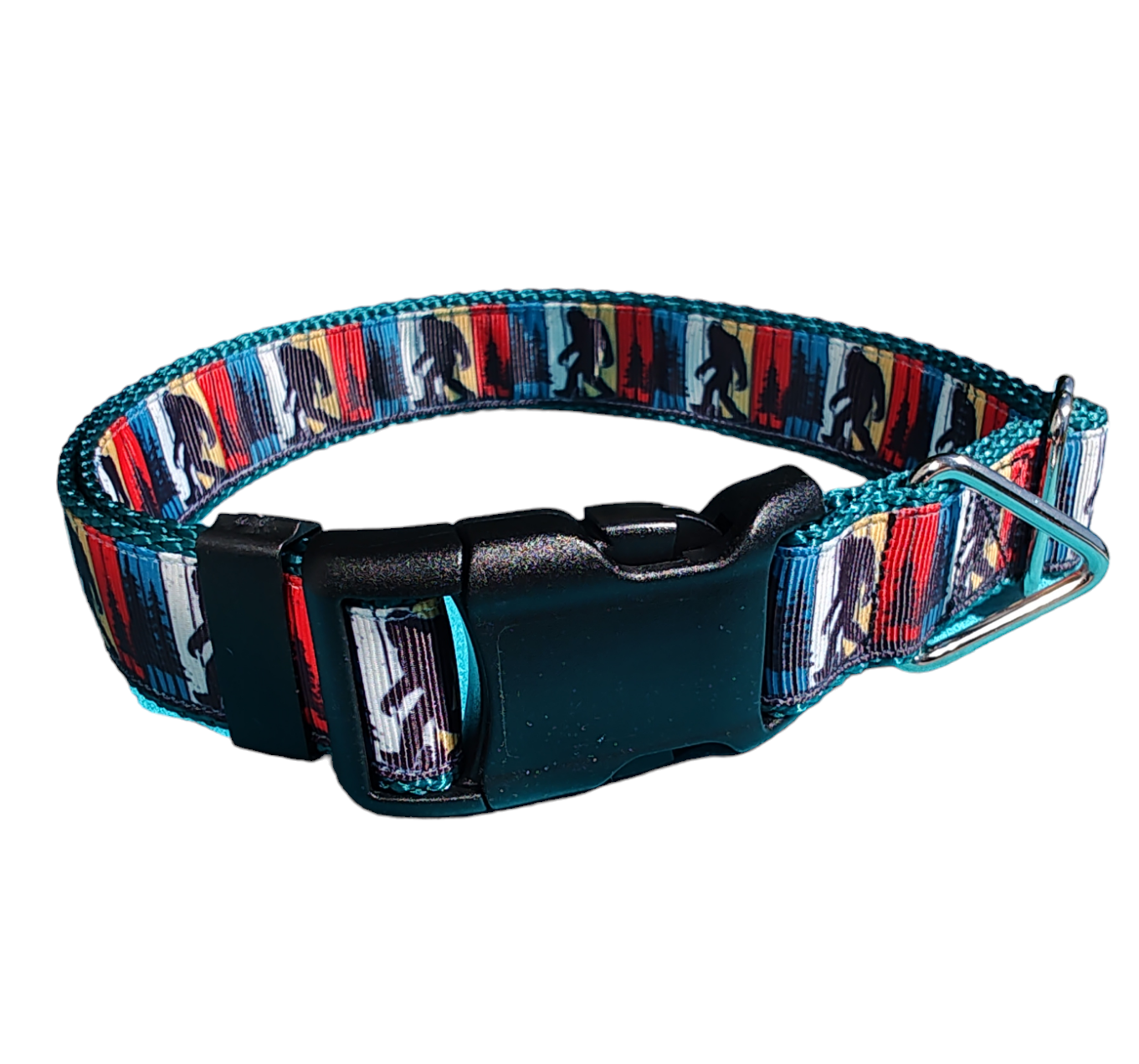 Bigfoot Sasquatch Green Nylon Dog Collar MD, LG, XL, Leash