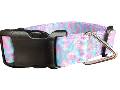 Pastel Pyramids Nylon Dog Collar MD, LG, XL, Leash