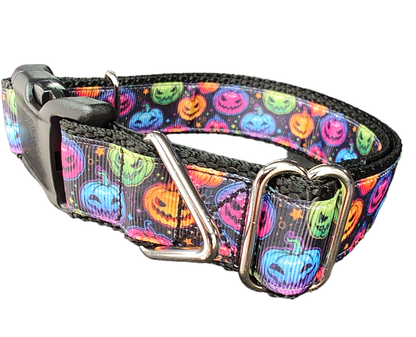Halloween Colorful Jack O Lanterns Nylon Dog Collar