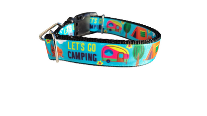Let's Go Camping Nylon Dog Collar - Triathlete Store