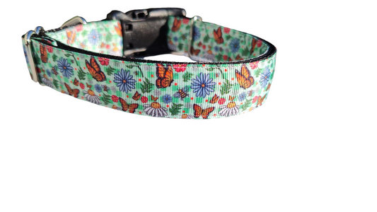 Monarch Butterfly Nylon Dog Collar