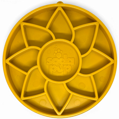 Sunflower eTray Shallow Slow Feeder Dog Bowl for Enrichment | USA Made