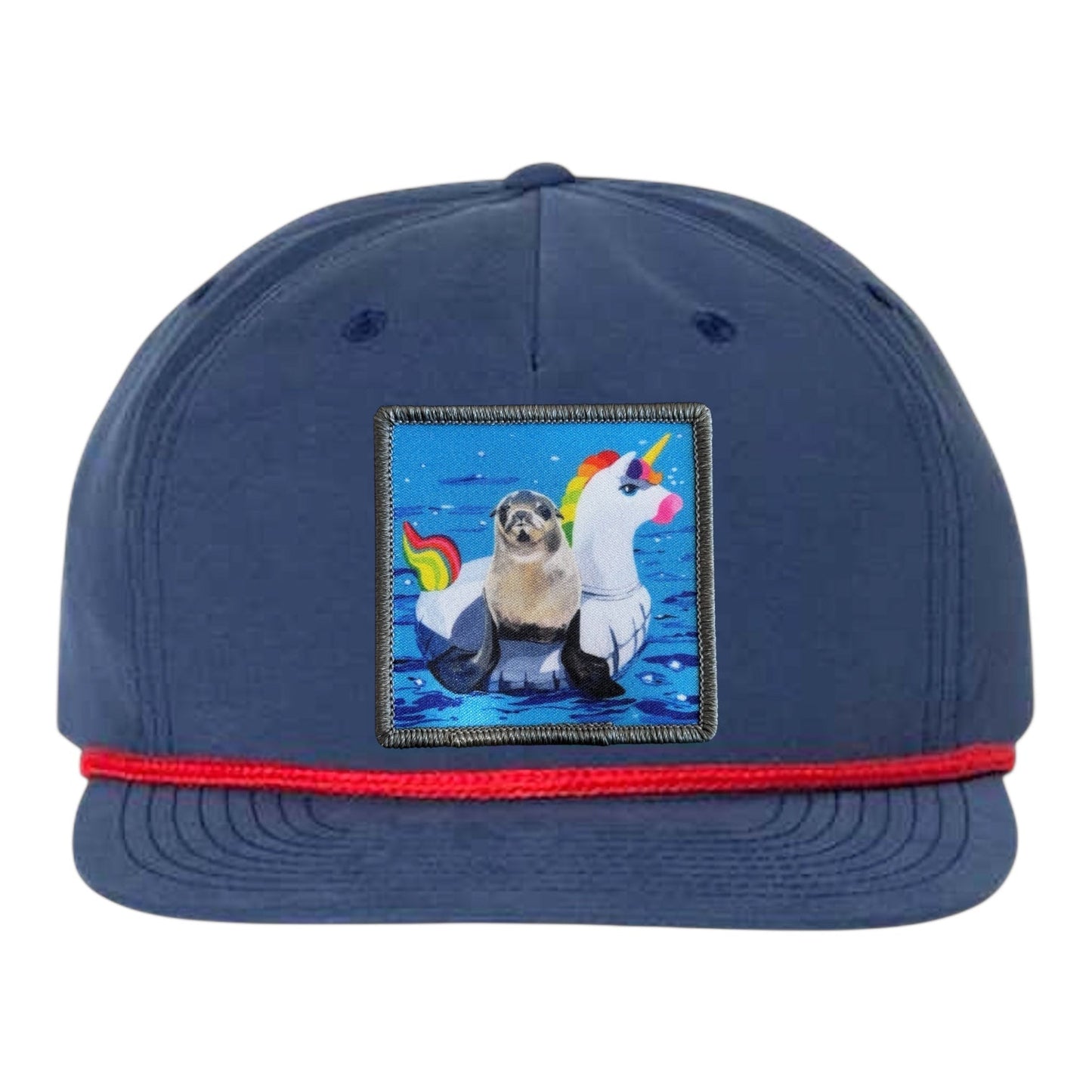 Navy/ Red Rope Cap