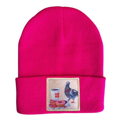 Pigeons Run On Donuts Beanie