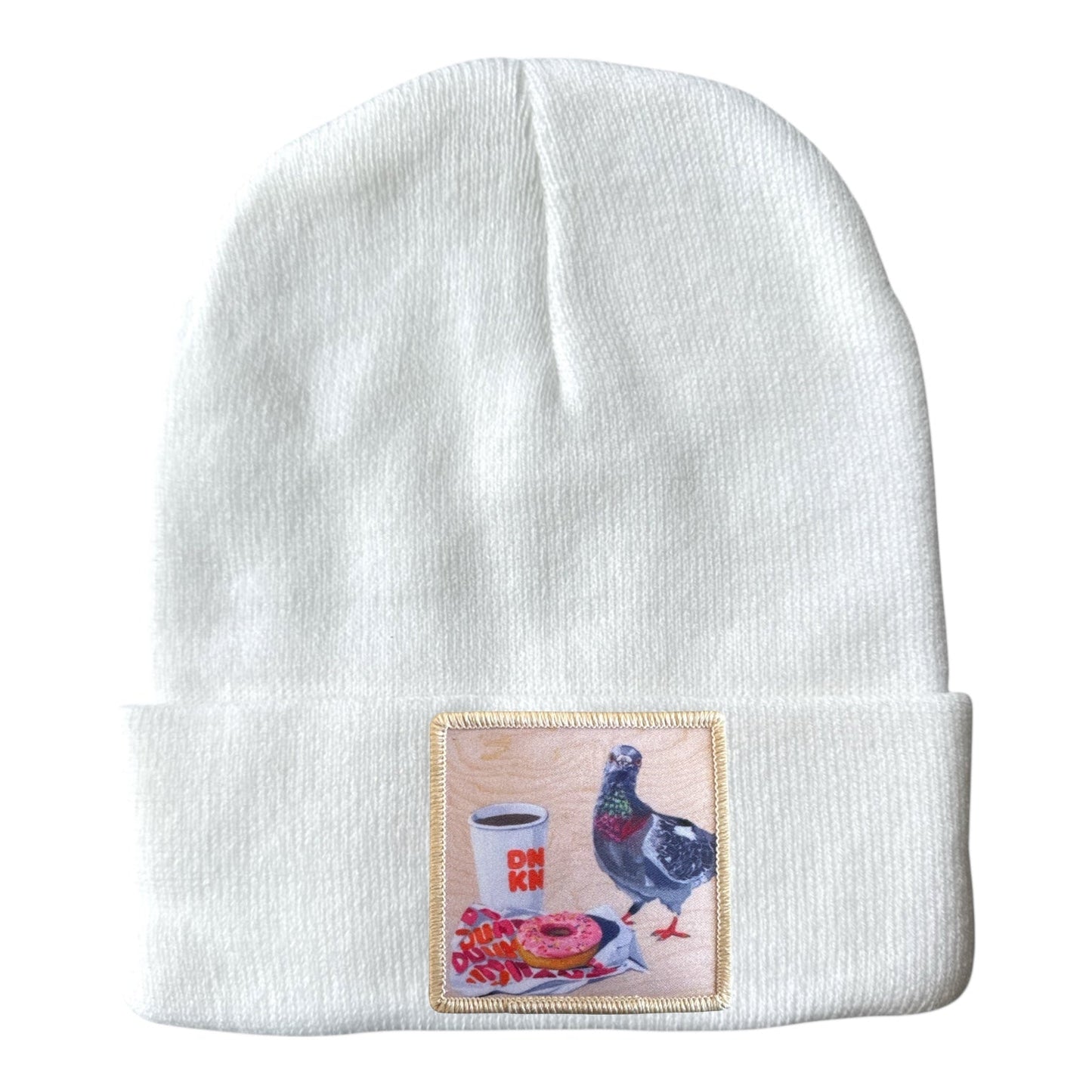 Pigeons Run On Donuts Beanie