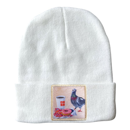 Pigeons Run On Donuts Beanie