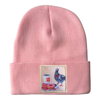 Pigeons Run On Donuts Beanie