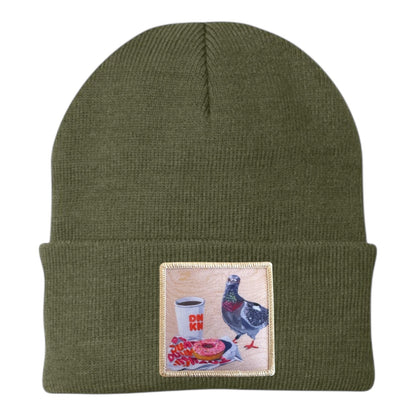 Pigeons Run On Donuts Beanie