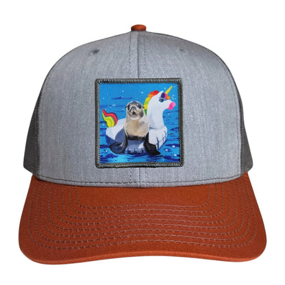 Grey/Terracotta Trucker