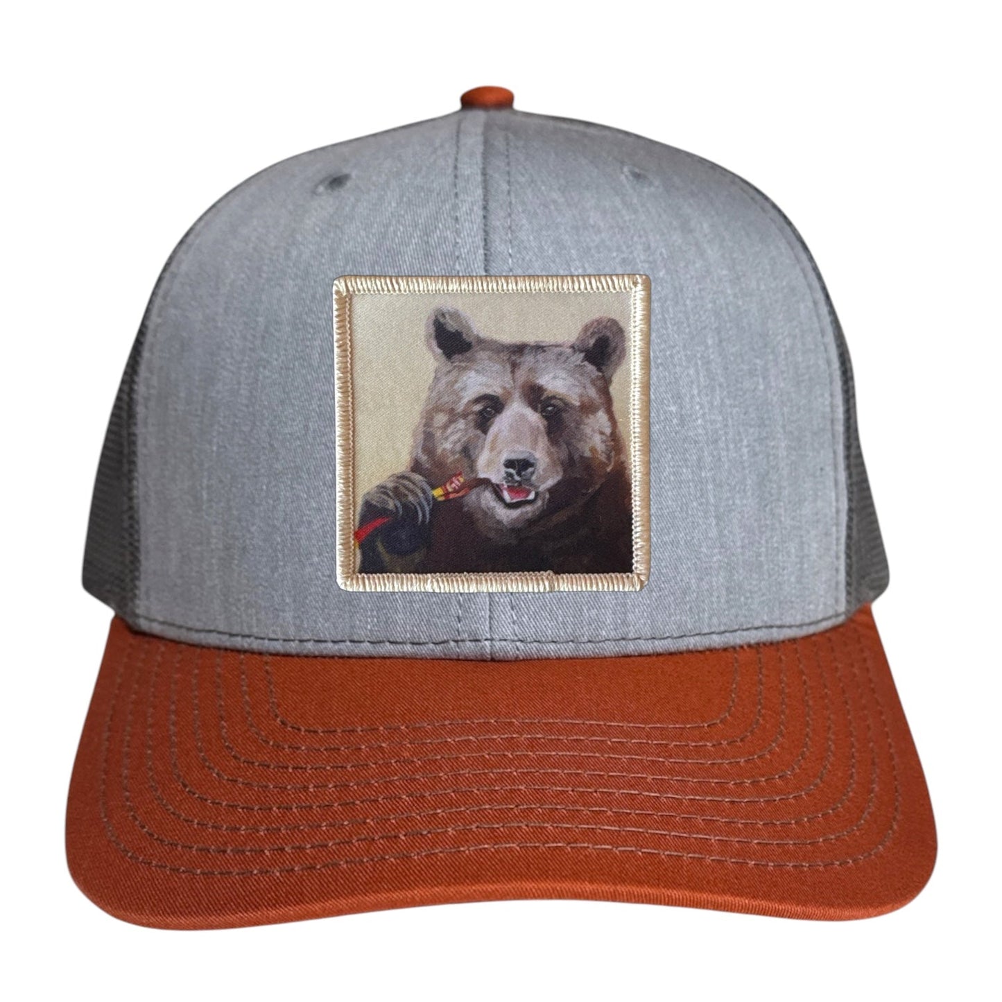 Grey/Terracotta Trucker