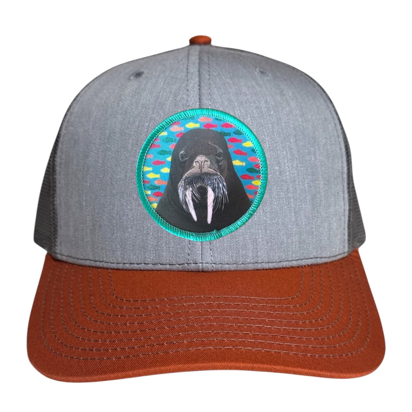 Grey/Terracotta Trucker