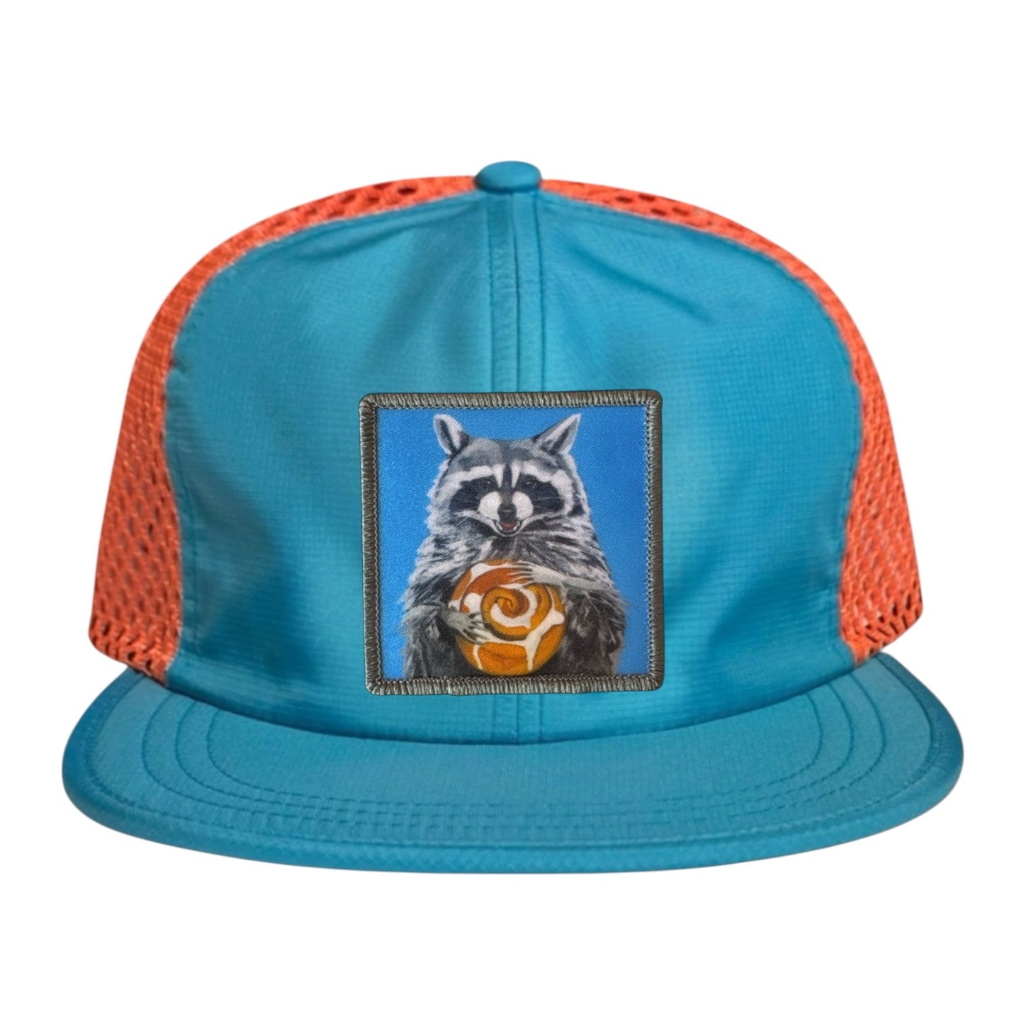Wide Set Mesh Cap Orange/ Teal