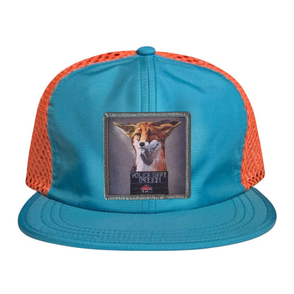 Wide Set Mesh Cap Orange/ Teal