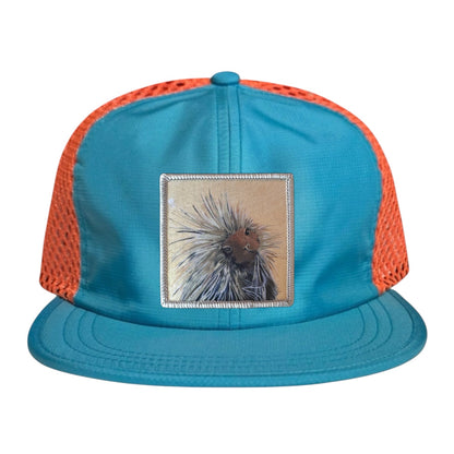 Wide Set Mesh Cap Orange/ Teal