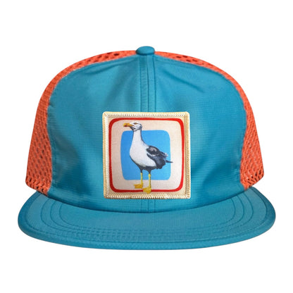 Wide Set Mesh Cap Orange/ Teal