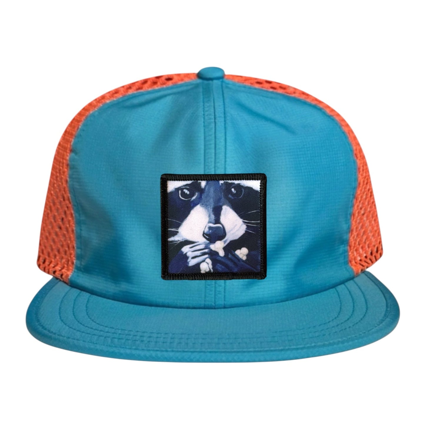 Wide Set Mesh Cap Orange/ Teal