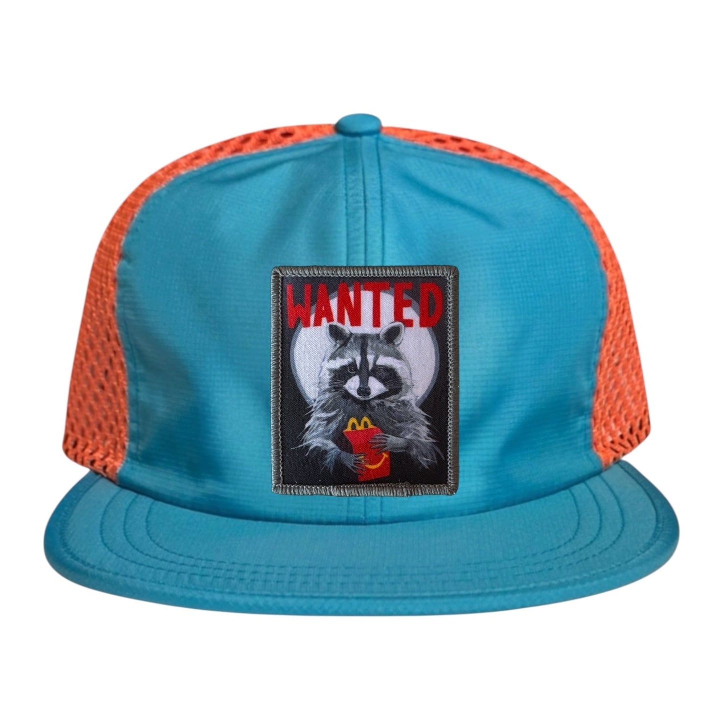 Wide Set Mesh Cap Orange/ Teal